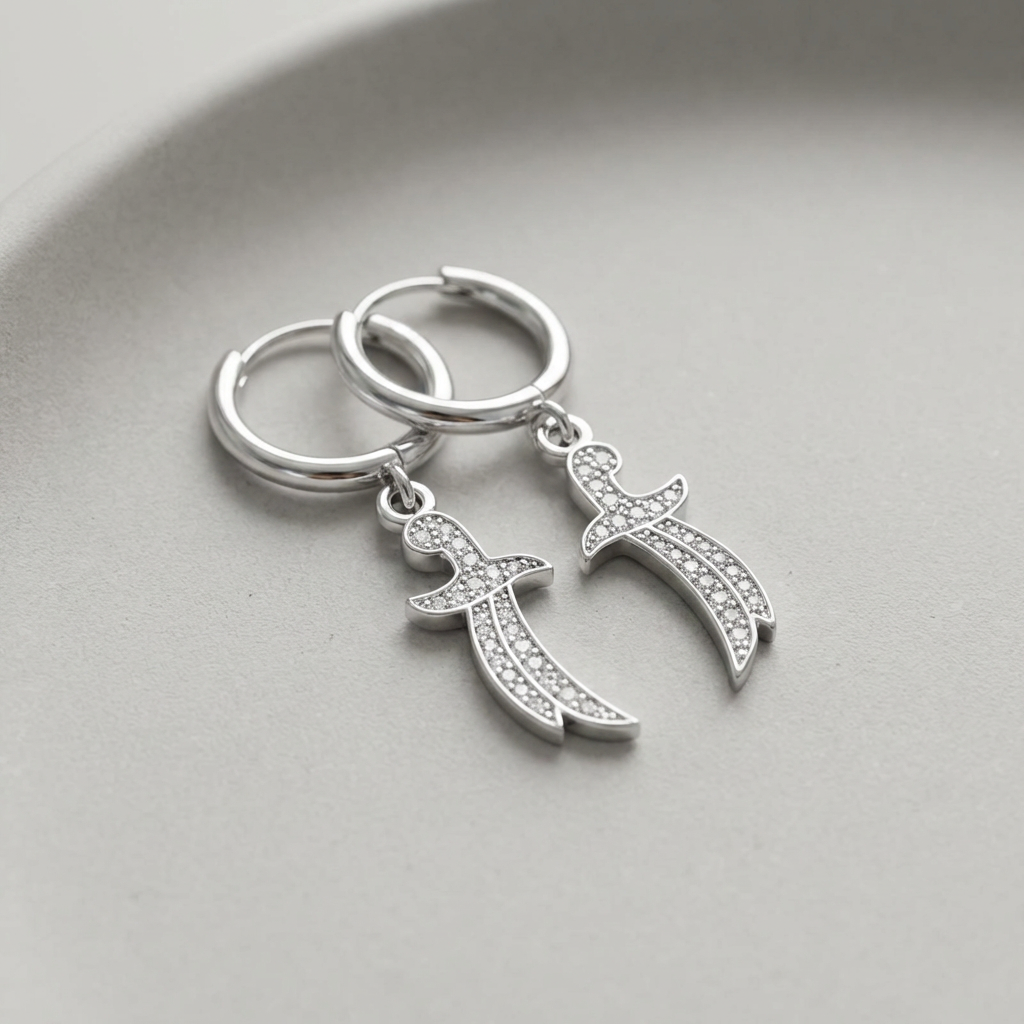 Silver Female Earrings