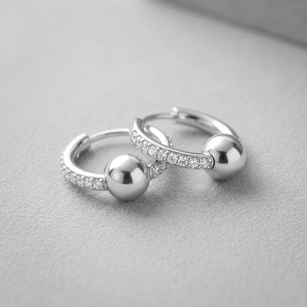 Silver Female Earrings