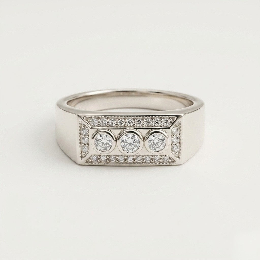 Silver Crystal Women Ring