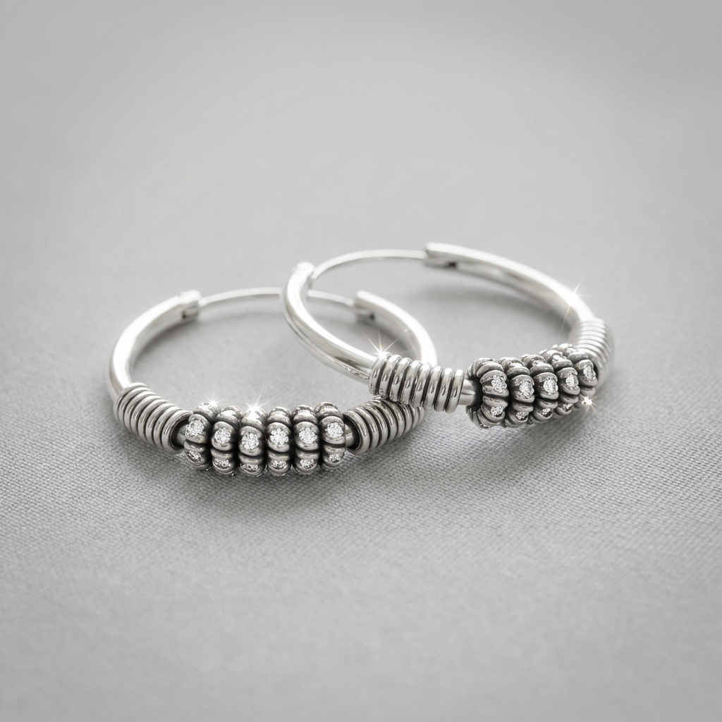 Silver Female Earrings