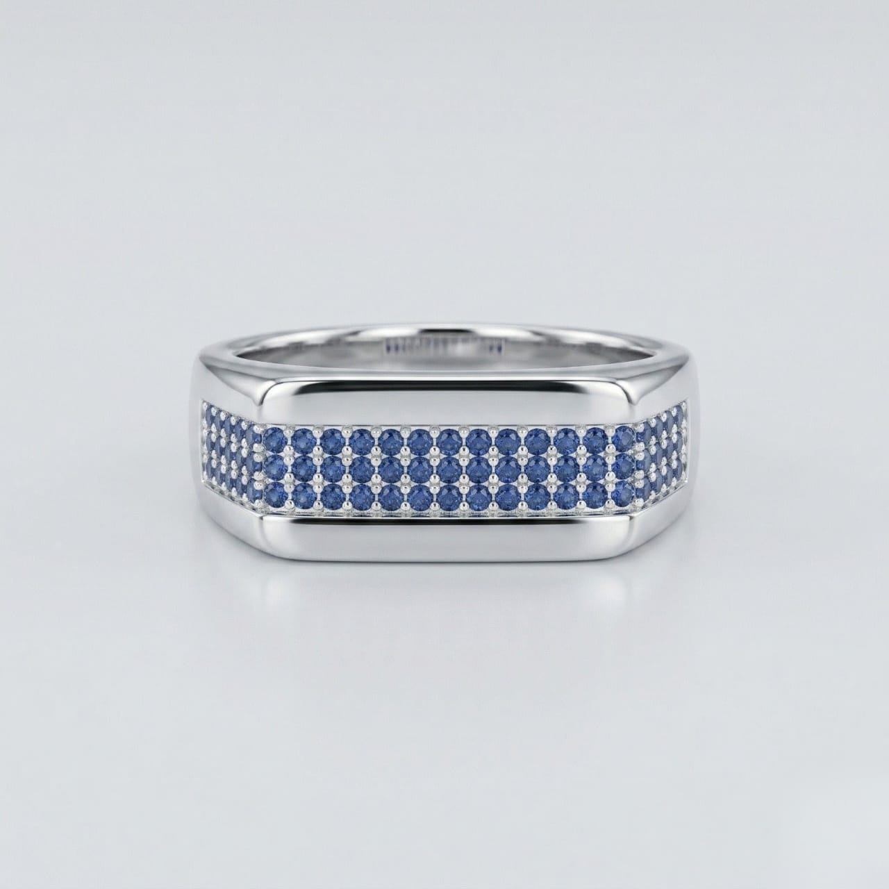 Sterling Silver Blue Crystal Ring for Women