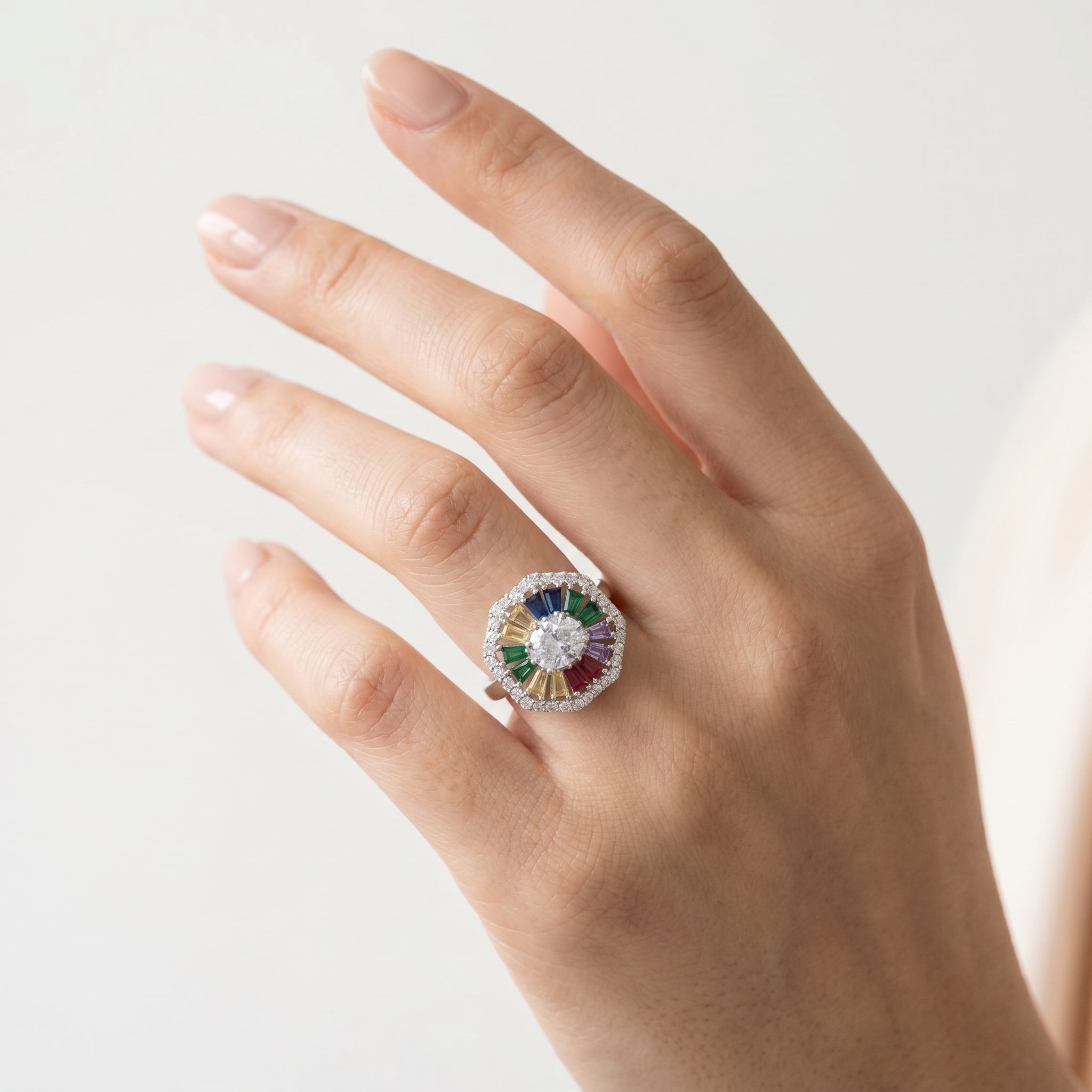 Silver  Zircon Stone Women Ring