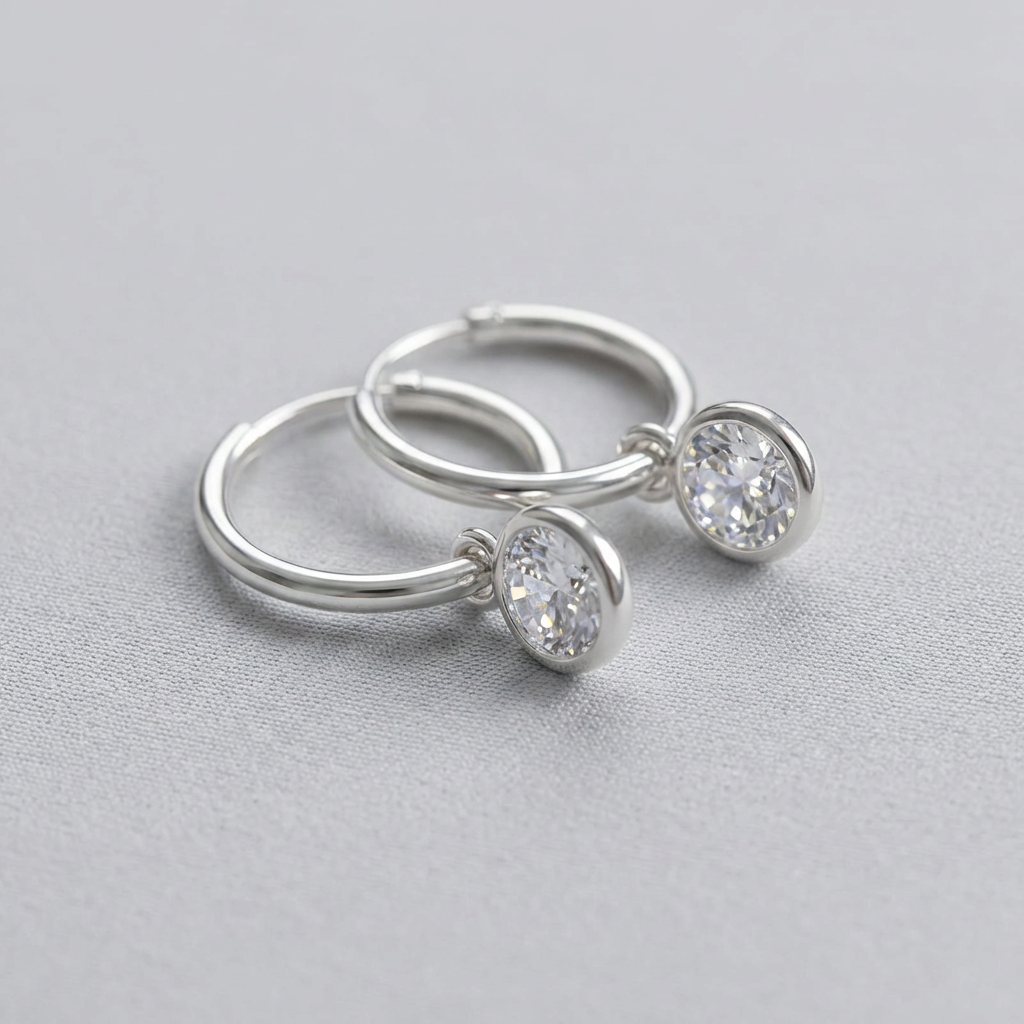 Silver Female Earrings