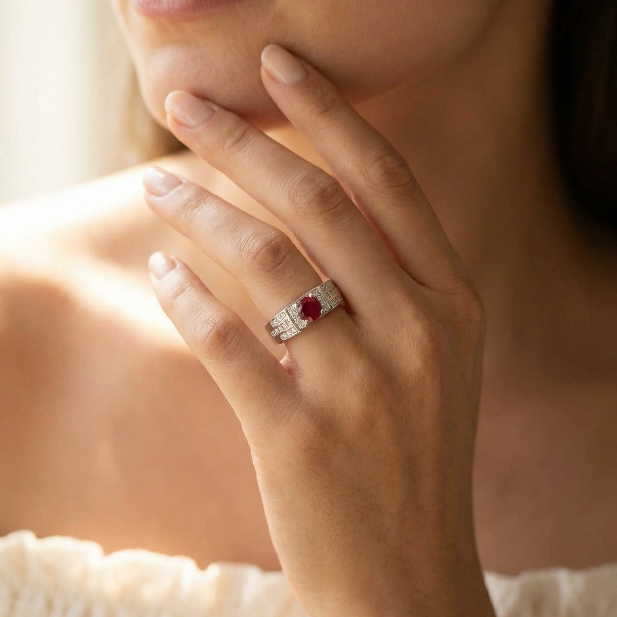 Silver  Zircon Women Ring