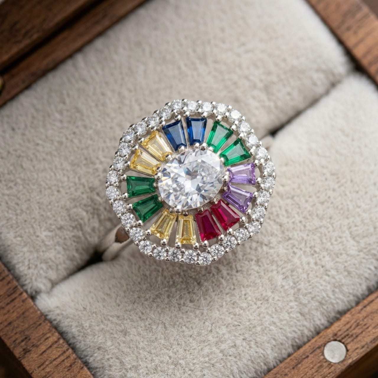 Silver  Zircon Stone Women Ring