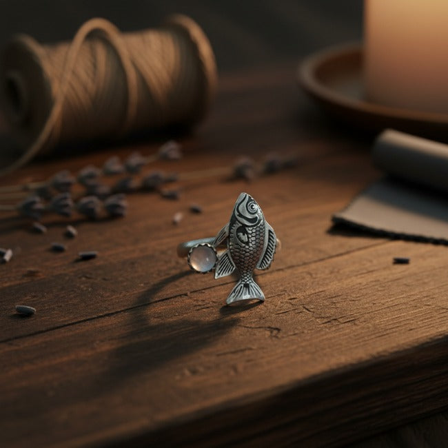 Silver Ring For Woman  Fish Design